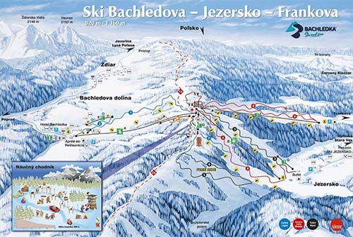 Bachledova – Jezersko - Frankova ski map