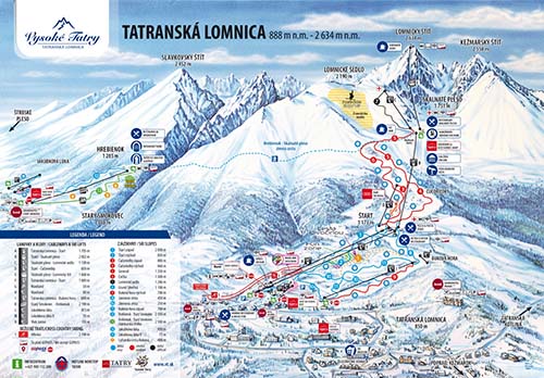 Tatranska Lomnica ski map
